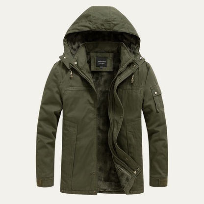 Men's Modern Parka Jacket Waterproof Hooded Black