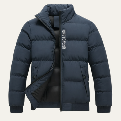 Men's Warm Puffer Jacket Waterproof Black