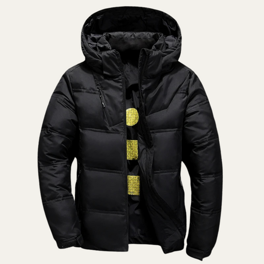 Men's Down Puffer Jacket Winter Hooded - Fashinoza