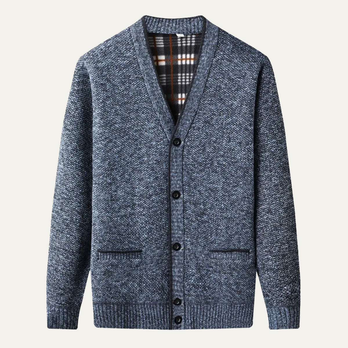 Men's Soft Knit Cardigan Button Front Classic Design - Fashinoza