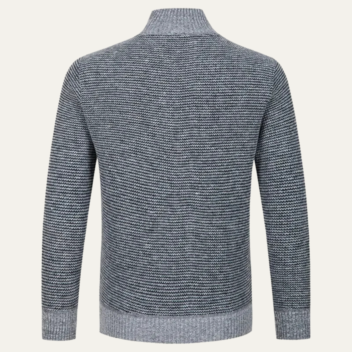 Men's Cotton Quilted Cardigan Zip Up Padded Navy