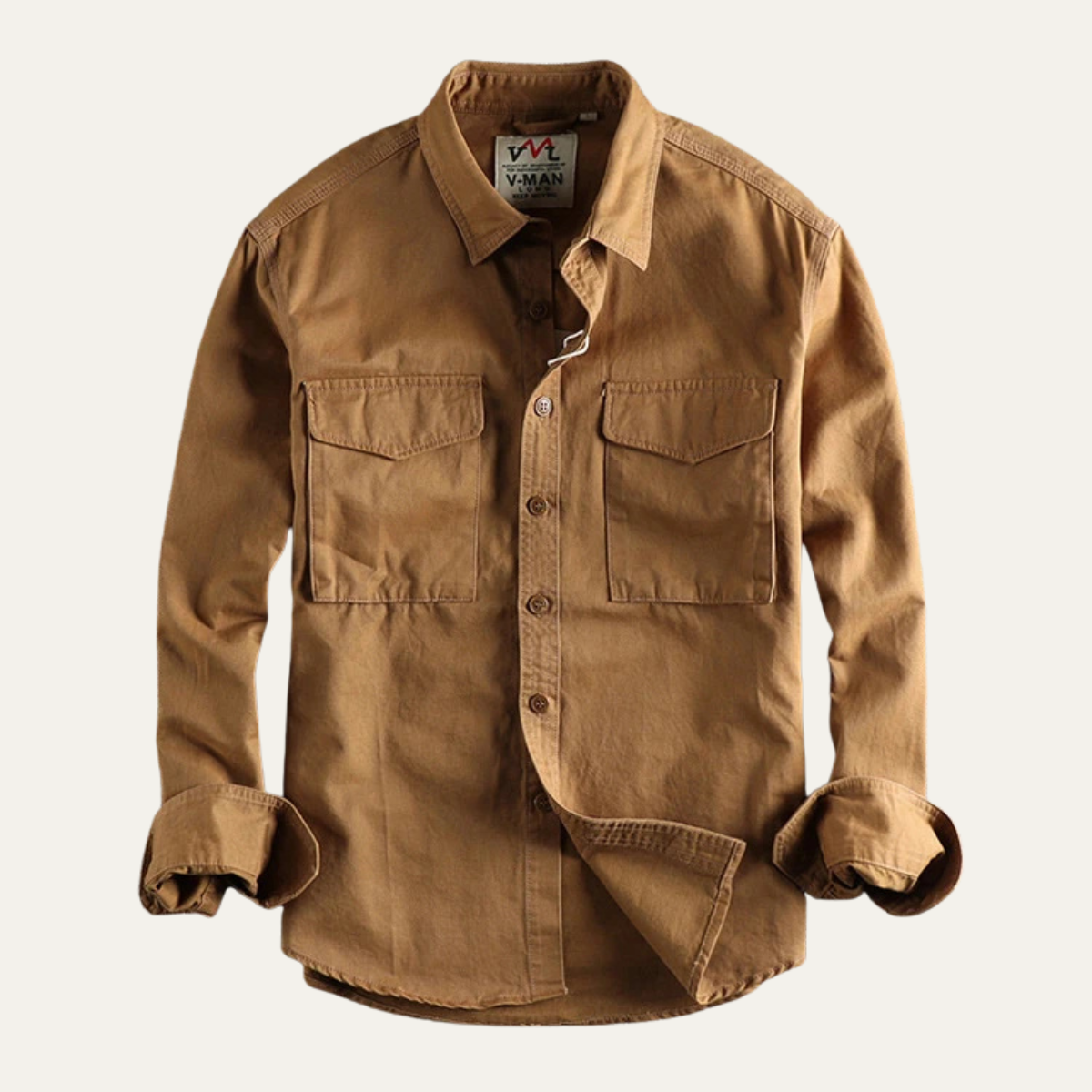 Men's Canvas Cargo Jacket Vintage Style - Fashinoza