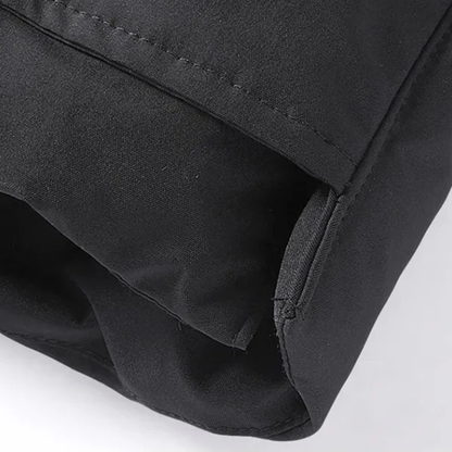 Men's Long Hooded Puffer Jacket Cotton Filled Black