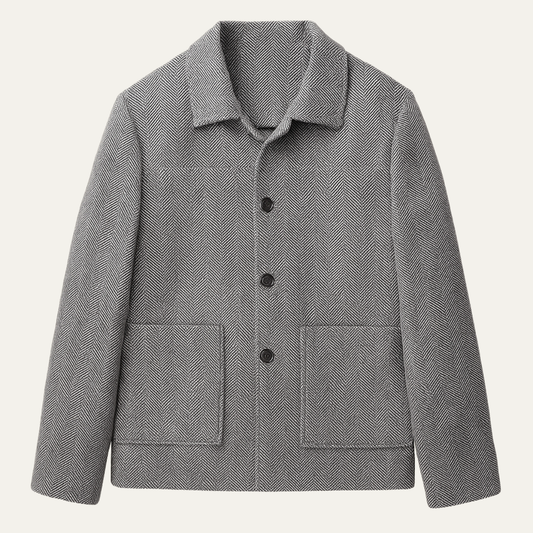 Winslow Men's Herringbone Jacket Thick Warm Outerwear - Fashinoza
