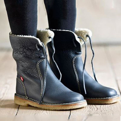 Women's Ankle Boots Contrast Stitching