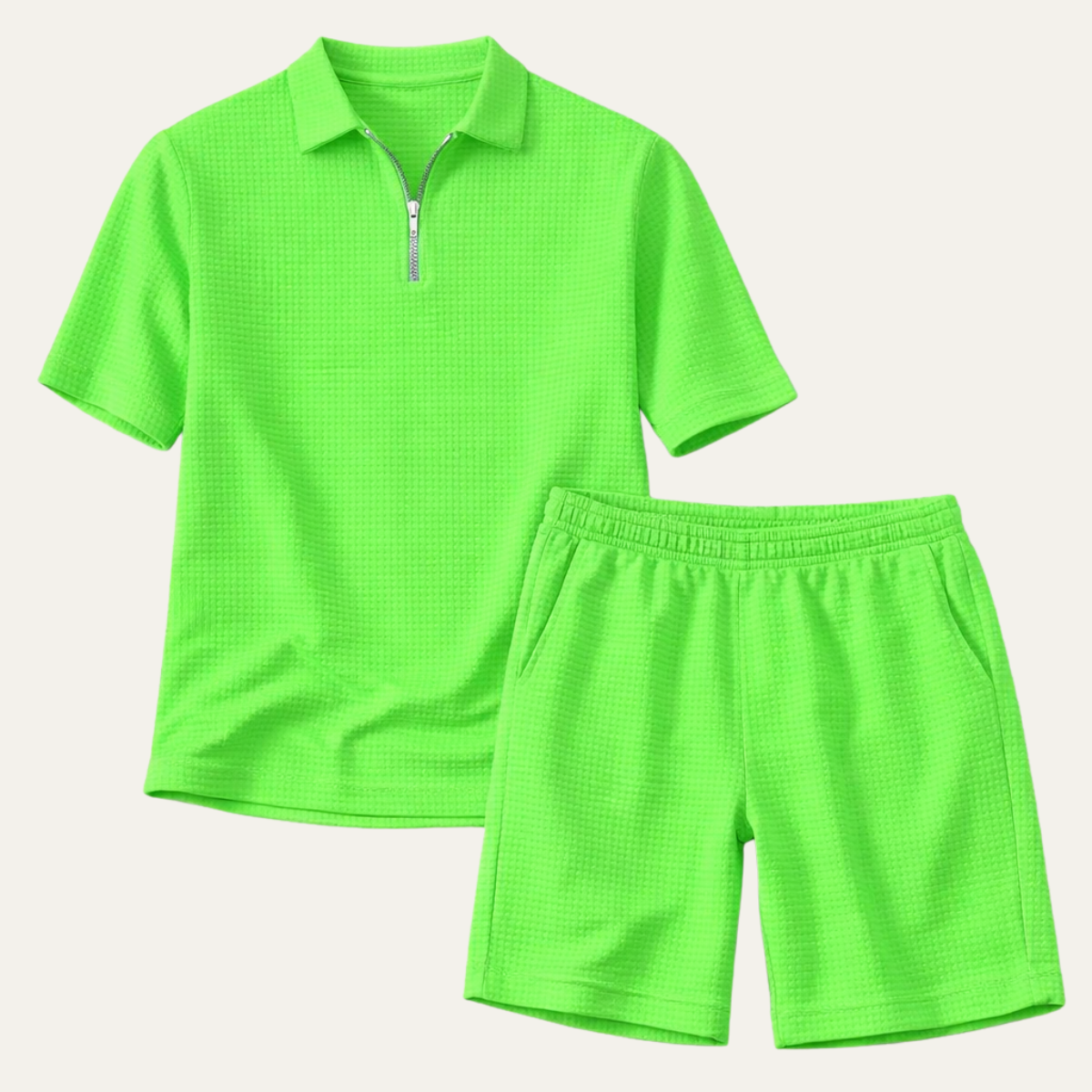 Men's Polo Shirt And Shorts Summer Set - Fashinoza