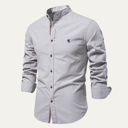 Pisa Marina Men's Cotton Linen Dress Shirt