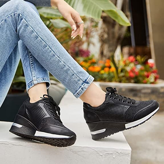 Women's Wedge Sneakers Elevated - Fashinoza