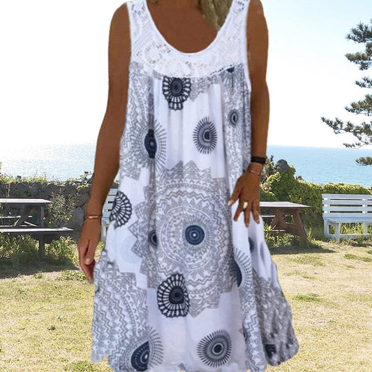 Women's Sleeveless Summer Dress - Fashinoza