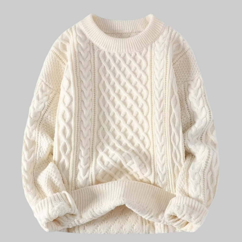 Women's Wool Crew Neck Sweater - Fashinoza