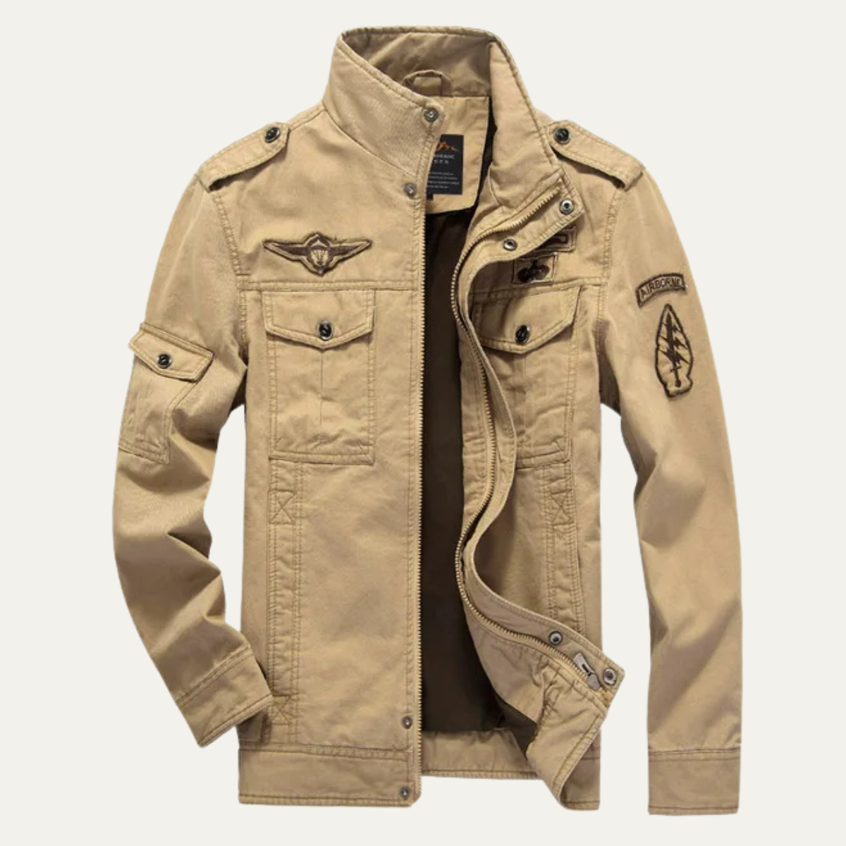 Men's Military Cargo Jacket Cotton Green