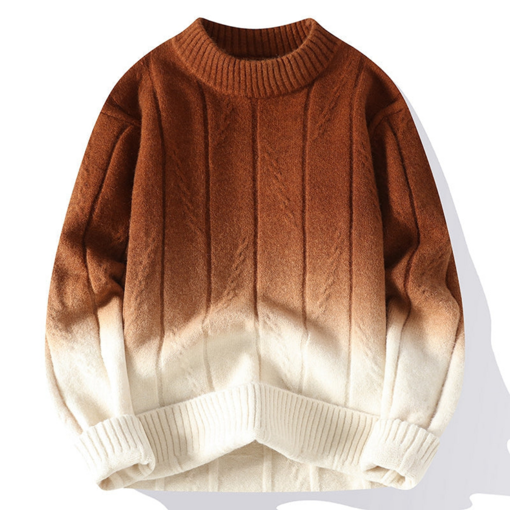 Men’s Gradient Knit Sweater – Soft Casual Pullover