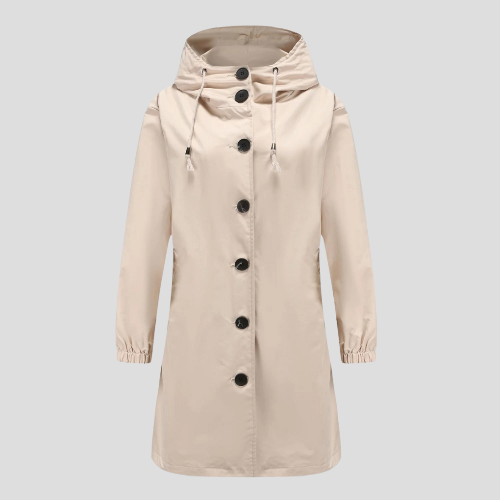 Women's Waterproof Rain Jacket Hooded - Fashinoza