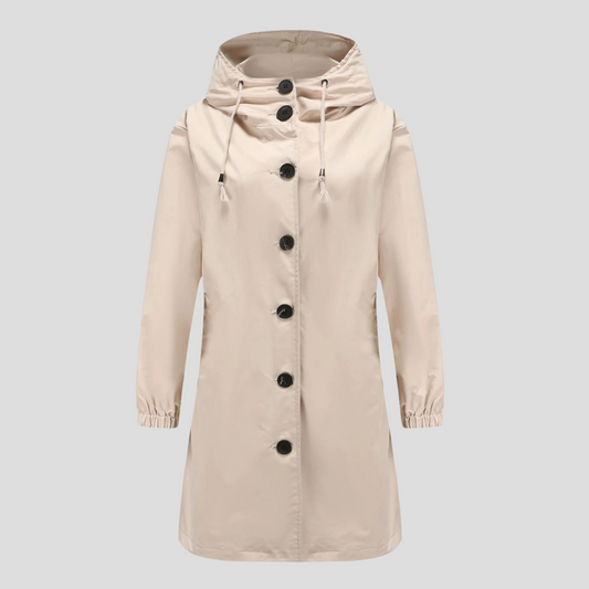 Women's Waterproof Rain Jacket Hooded - Fashinoza