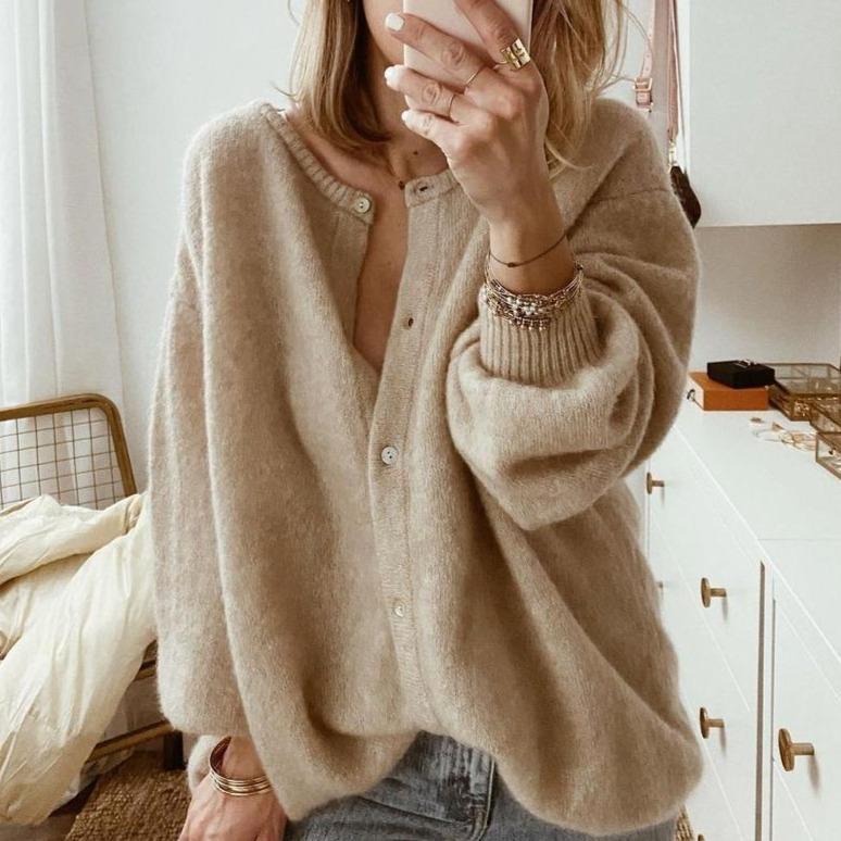 Women's Oversized Knit Cardigan Sweater