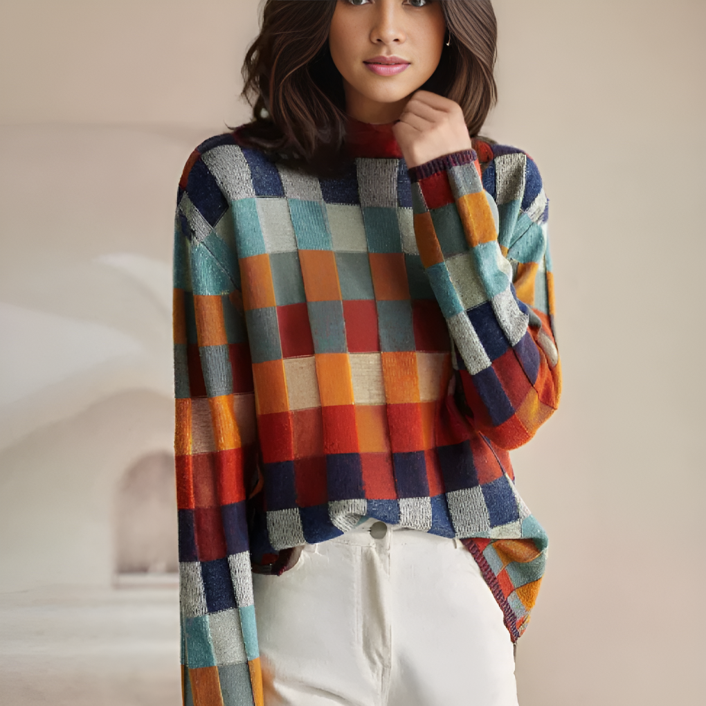 Women's High Neck Fine Wool Sweater - Fashinoza