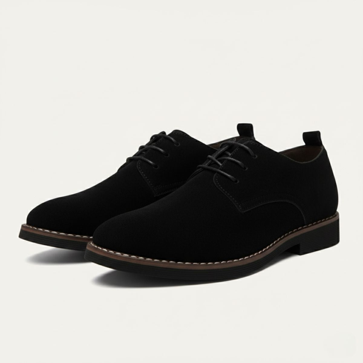 Men's Suede Dress Shoes Elegant Brown - Fashinoza