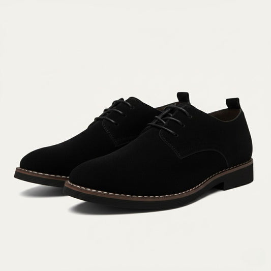 Men's Suede Dress Shoes Elegant Brown - Fashinoza