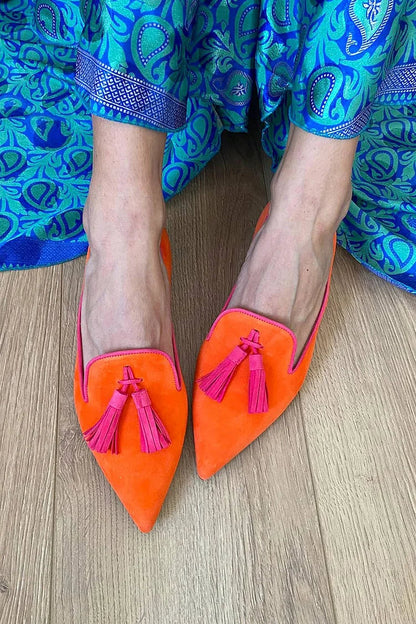 Women's Pointed Loafers Tassel Detail