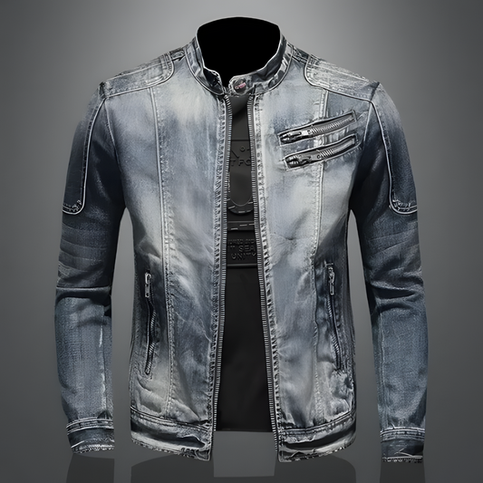 Alexo Men's Retro Denim Jacket - Fashinoza