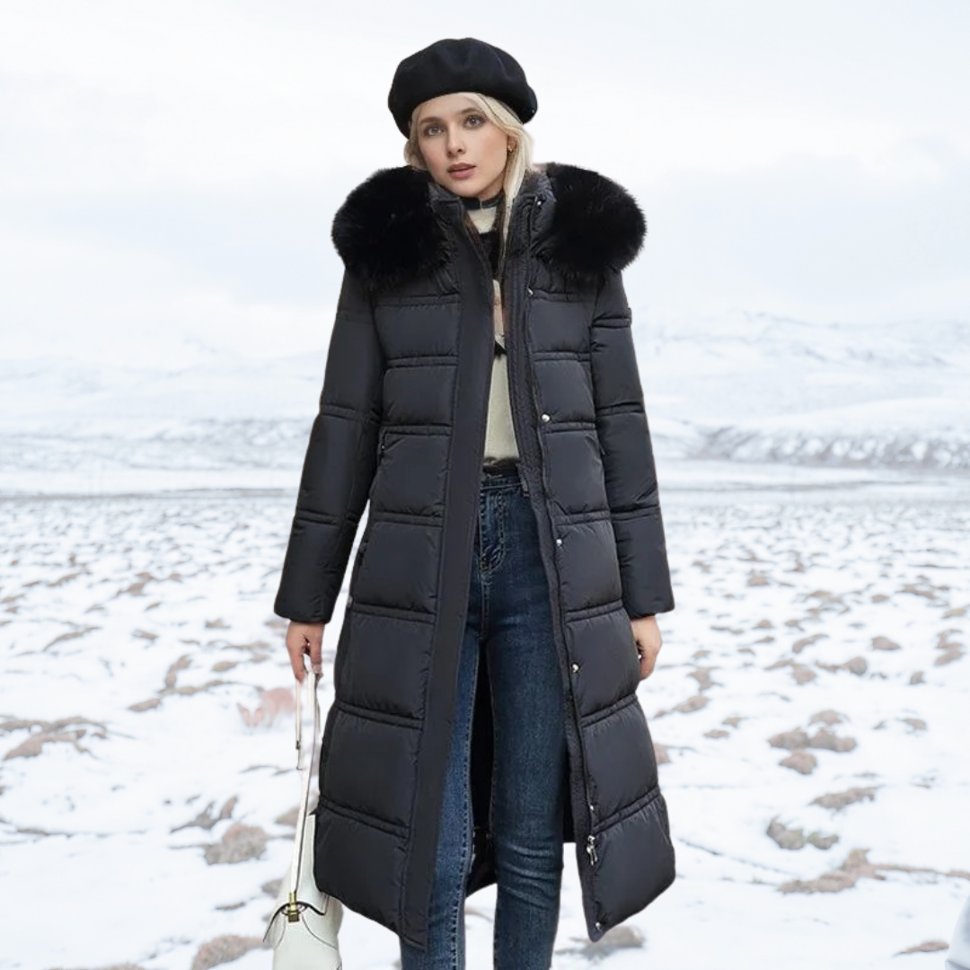 Clara | Women’s Long Hooded Winter Puffer Coat