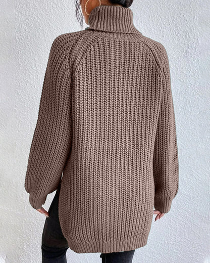 Women's Relaxed Fit Knit Turtleneck Sweater