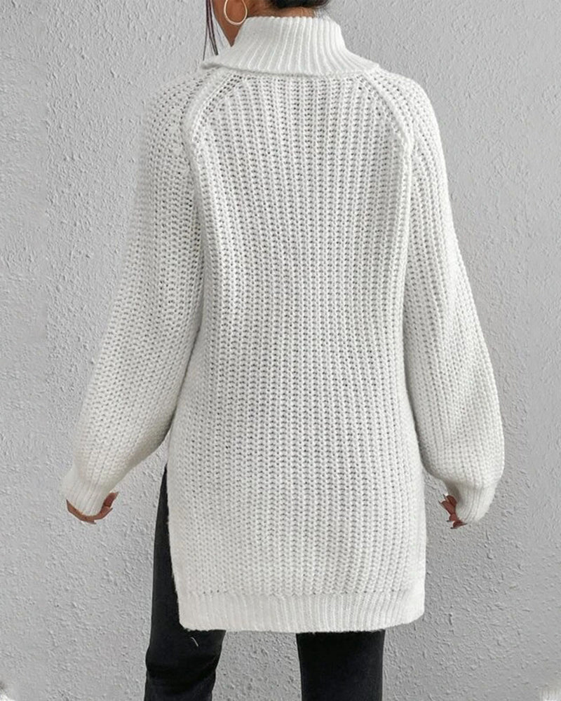 Women's Relaxed Fit Knit Turtleneck Sweater