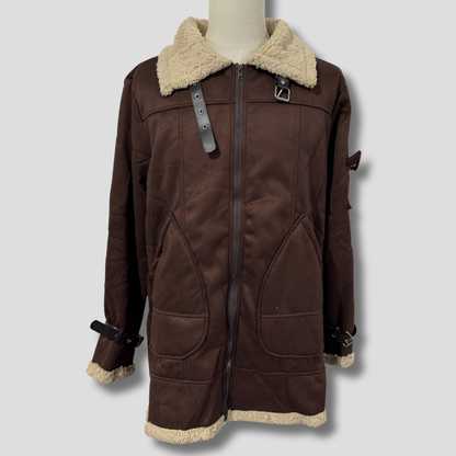 Men's Leather Biker Jacket Camel - Fashinoza