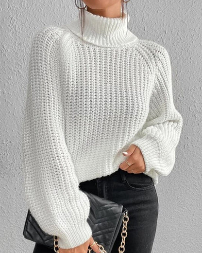 Women's Relaxed Fit Knit Turtleneck Sweater