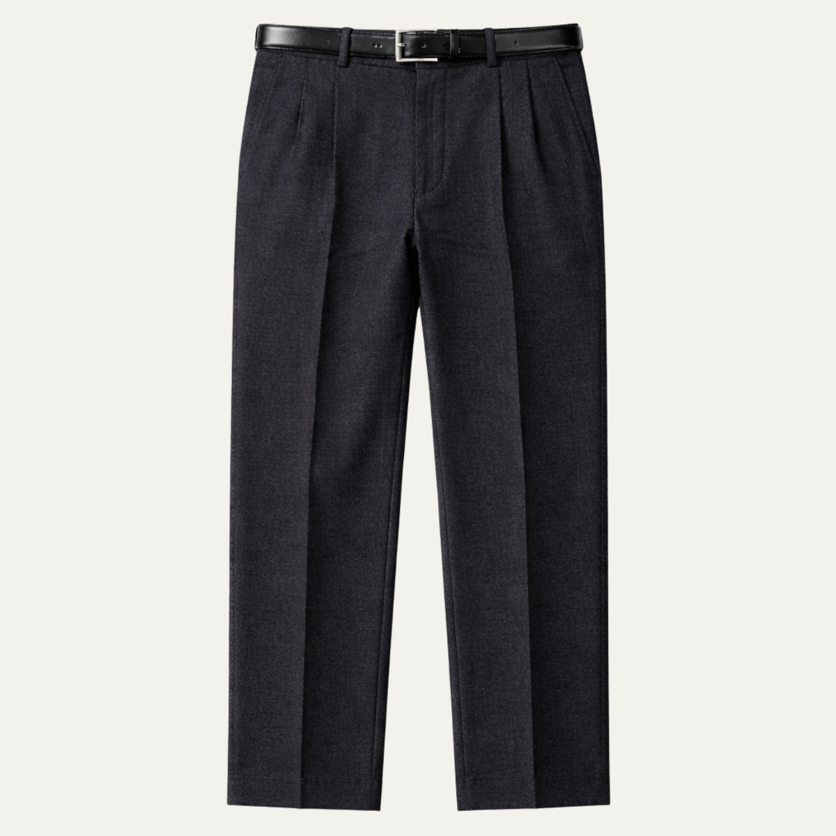 Men's Double Pleated Straight Leg Dress Pants - Fashinoza
