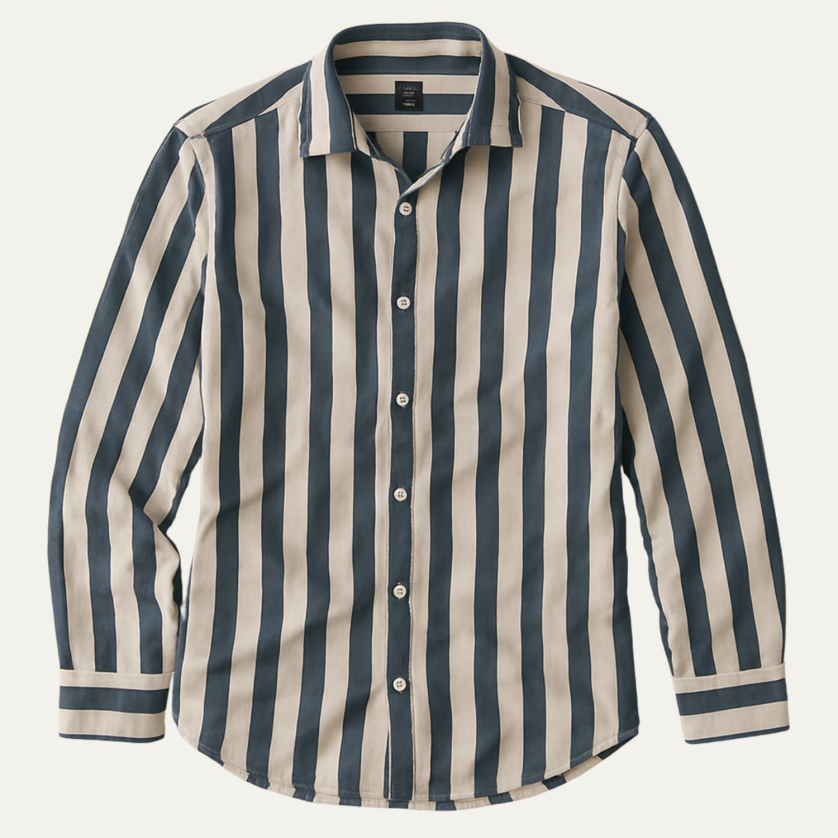 Men's Linen Stripe Dress Shirt