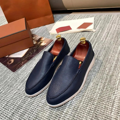 Ladies Loafers Elegant Leather Slip On Shoes