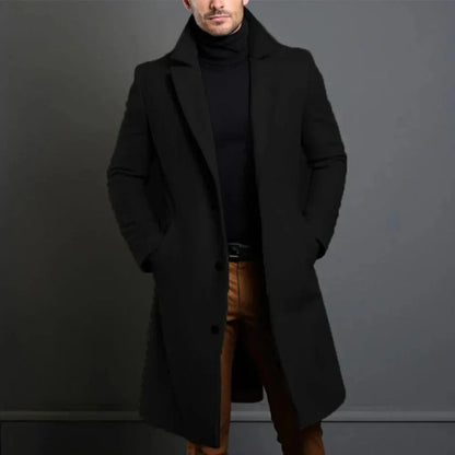 Men's Wool Blend Coat - Fashinoza