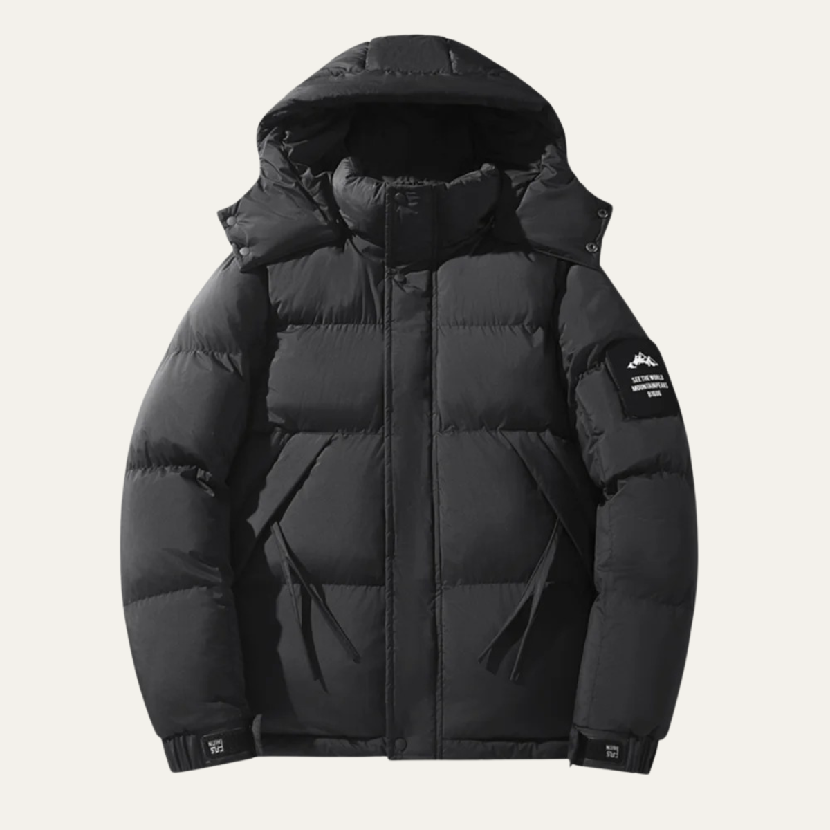 Men's Detachable Hood Jacket Loose Fit - Fashinoza