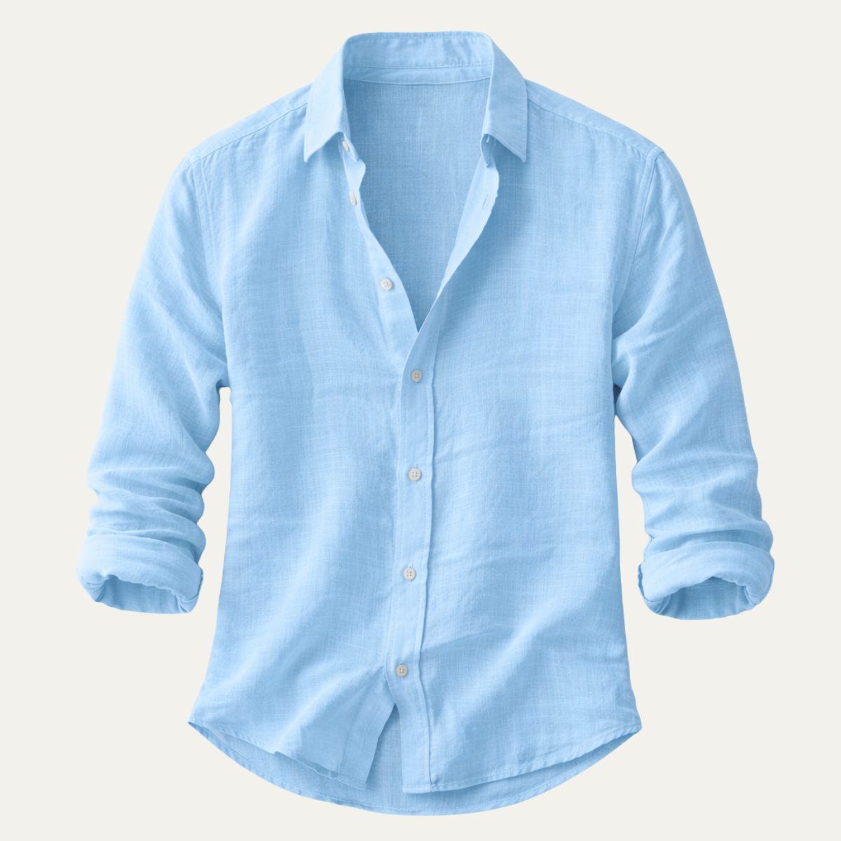 Men's Cotton Linen Beach Shirt Lightweight - Fashinoza