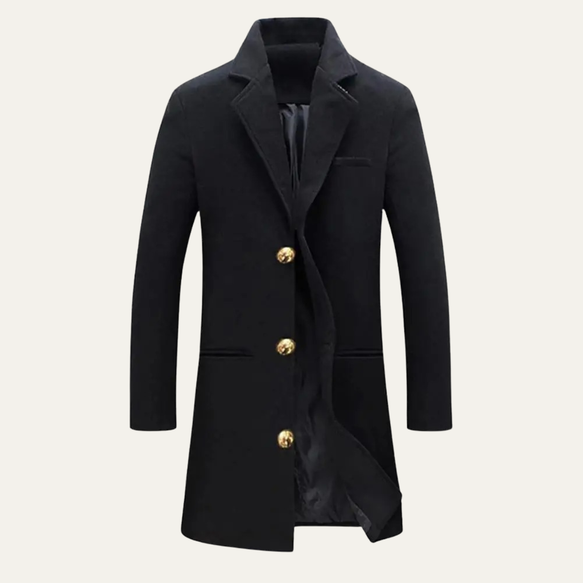 Men's Wool Blend Overcoat - Fashinoza