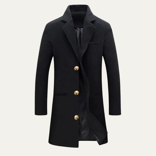 Men's Wool Blend Overcoat - Fashinoza