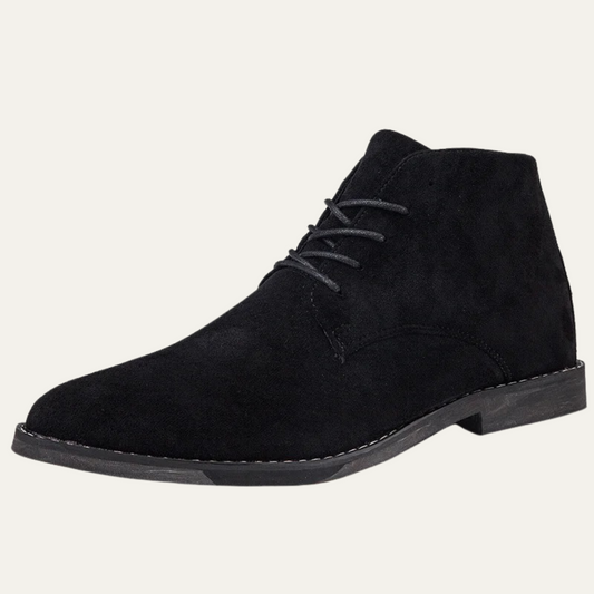 Men's Suede Ankle Boots Lace Up Casual Brown - Fashinoza