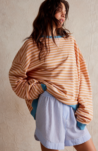 Alana | Women Spring Striped Crewneck Sweater