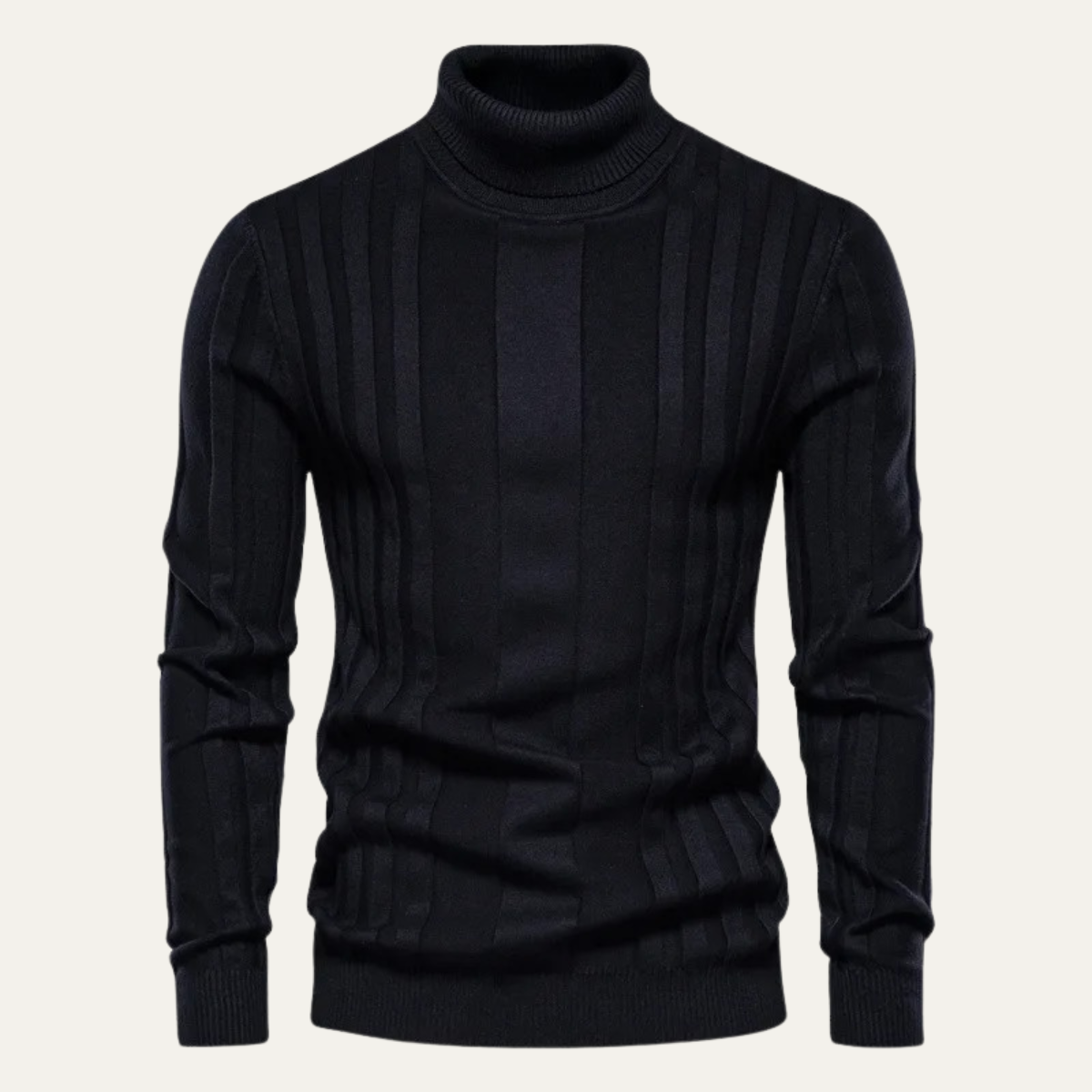 Men's Slim Fit Knit Turtleneck Sweater - Fashinoza