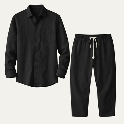 Men's Breathable Summer Shirt Pants Set
