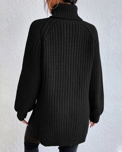 Women's Relaxed Fit Knit Turtleneck Sweater