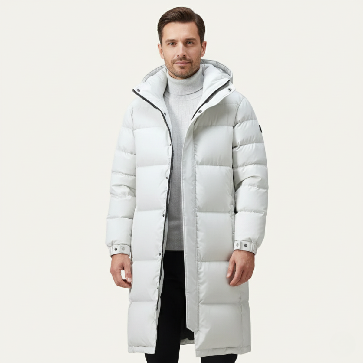 Men's Hooded Puffer Coat Black