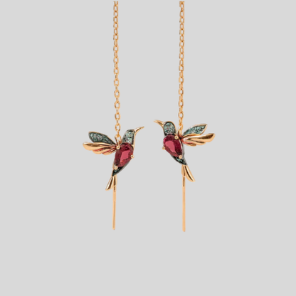 Women's Hummingbird Drop Earrings - Fashinoza