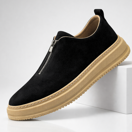Hudson Men's Suede Zip Sneakers - 
Fashinoza