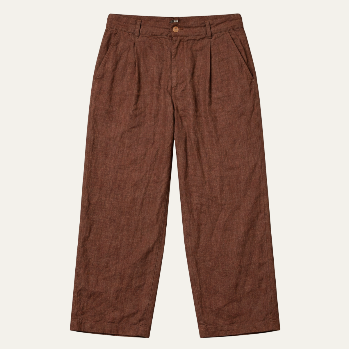 Men's Linen Casual Pants Relaxed Fit Beige - Fashinoza