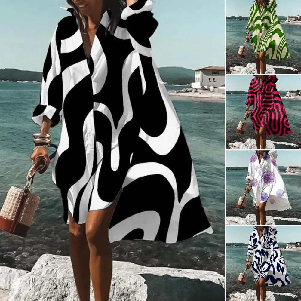 Women's Boho Print Maxi Dress - Fashinoza