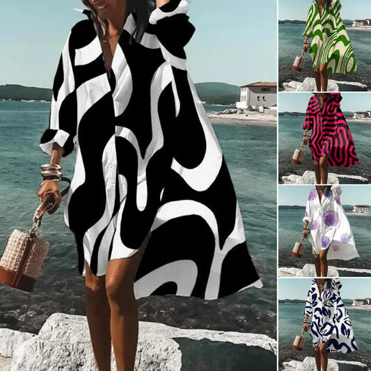 Women's Boho Print Maxi Dress - Fashinoza