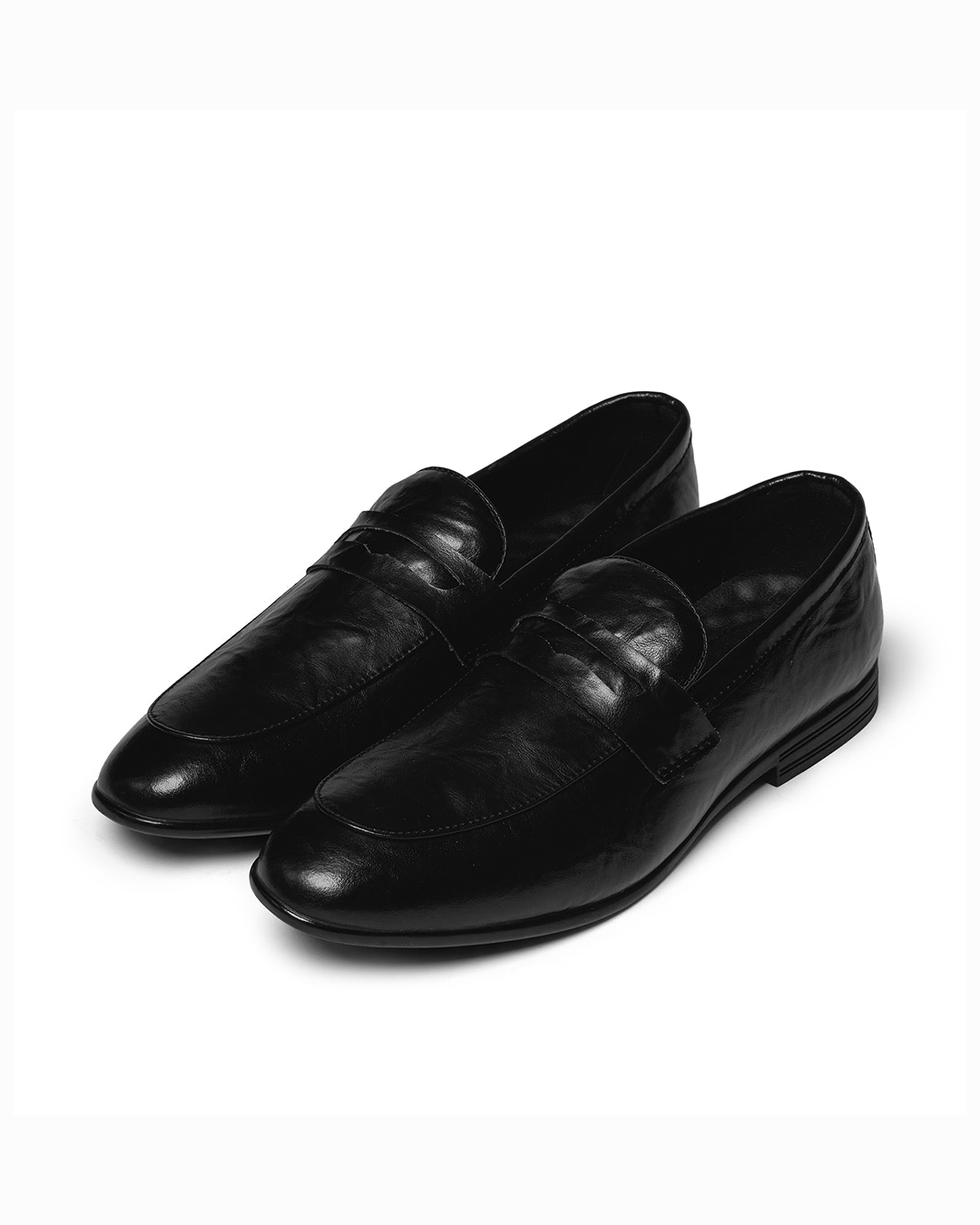 Men's Slip-On Dress Shoes Strap Detail Leather - Fashinoza