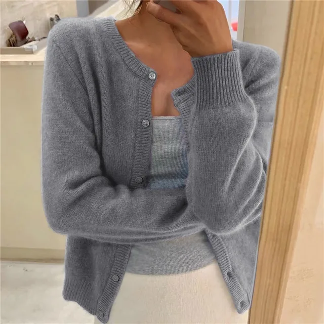 Ruby | Women’s Winter Button Front Long Sleeve Cardigan